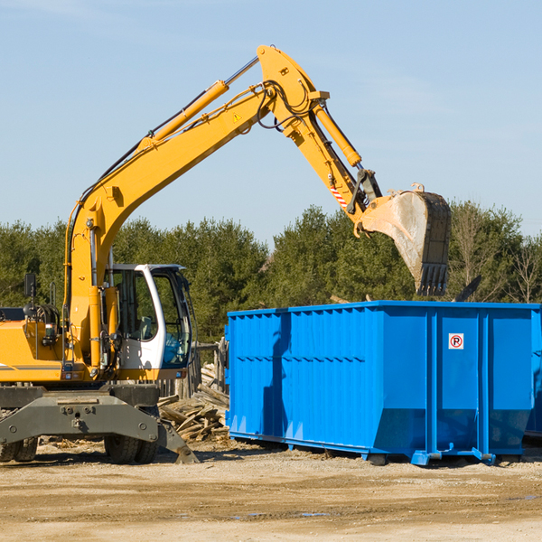 are there any restrictions on where a residential dumpster can be placed in Buchanan Dam TX